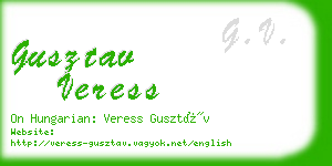 gusztav veress business card